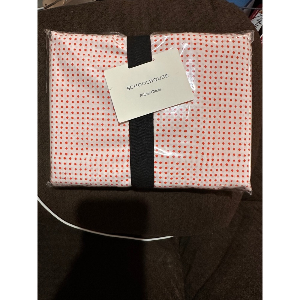 Schoolhouse Red and White Pillowcase Set